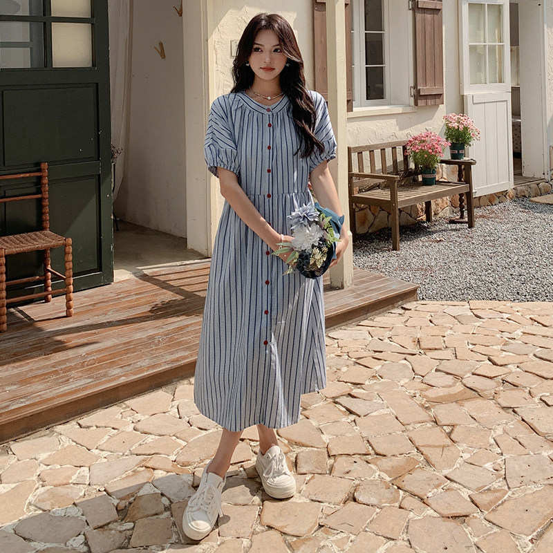 2024夏季新品条纹连衣裙238-985-P105-K158,女装连衣裙,浙宝238
