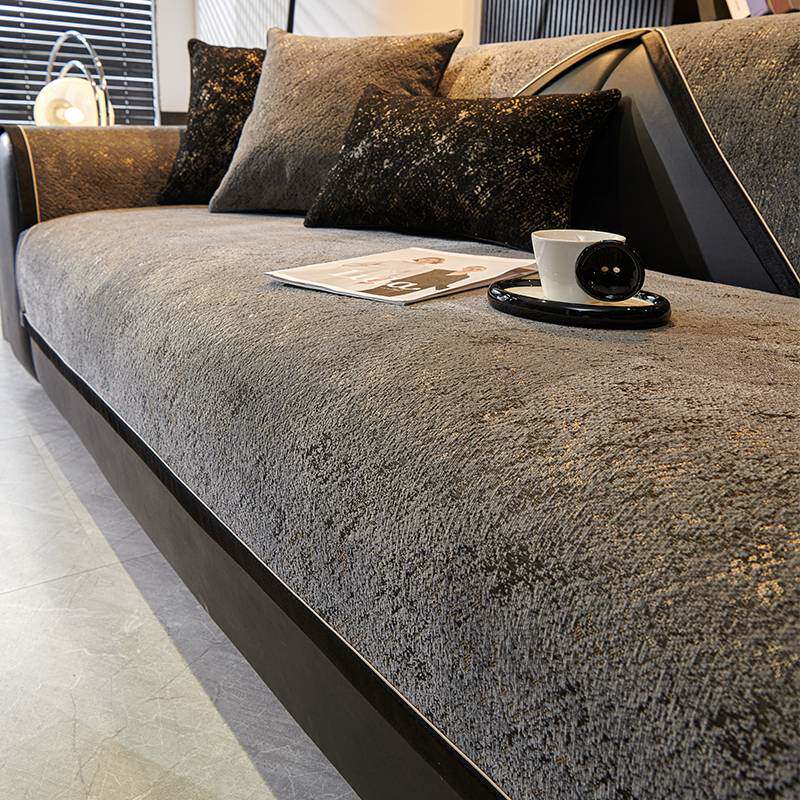 欧式轻奢高级感沙发垫2025新款雪尼尔四季通用防滑皮沙发套罩坐垫