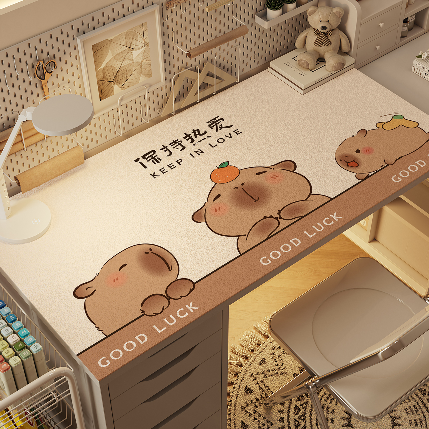 M新款桌布学生书桌办公桌防水可擦洗儿童学习专用办公桌保护垫子