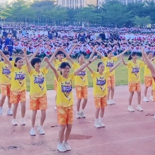 劲凉冰红茶衣服套装儿童搞怪风运动会班服绿茶短袖搞笑跳舞演出服