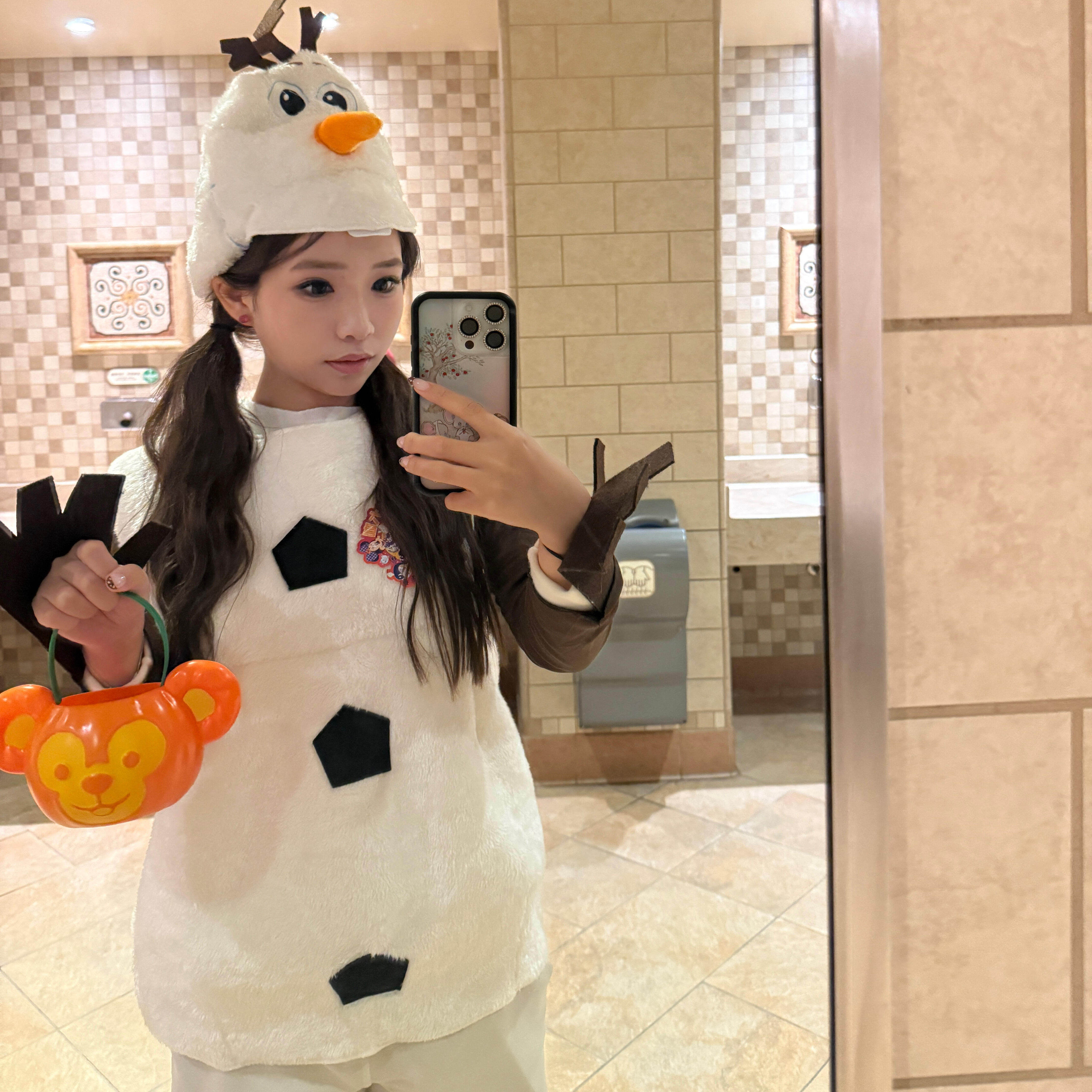 圣诞节雪宝cos成人儿童服装氛围感穿搭女宝宝可爱扮演人偶服衣服