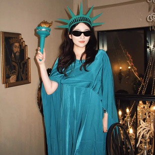 自由女神cos衣服成人女生搞笑服装cosplay抽象服搞怪年会装扮道具