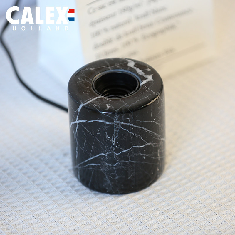 荷兰CALEX圆柱体大理石可调节台灯座设计师ins艺术氛围装饰工业风