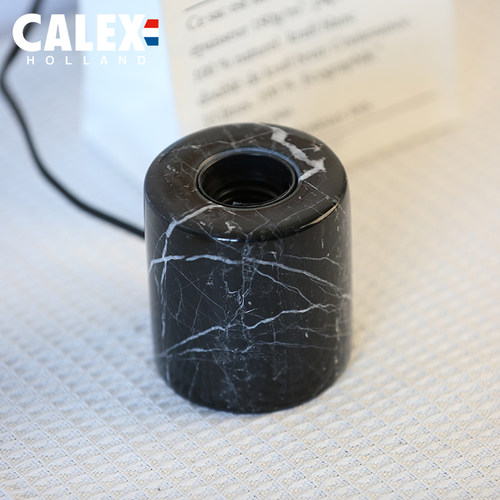 荷兰CALEX圆柱体大理石可调节台灯座设计师ins艺术氛围装饰工业风