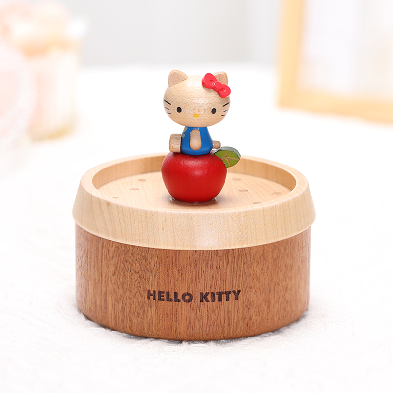 森活木趣凯蒂猫HelloKitty木质DIY收纳盒首饰盒女生女孩生日礼物