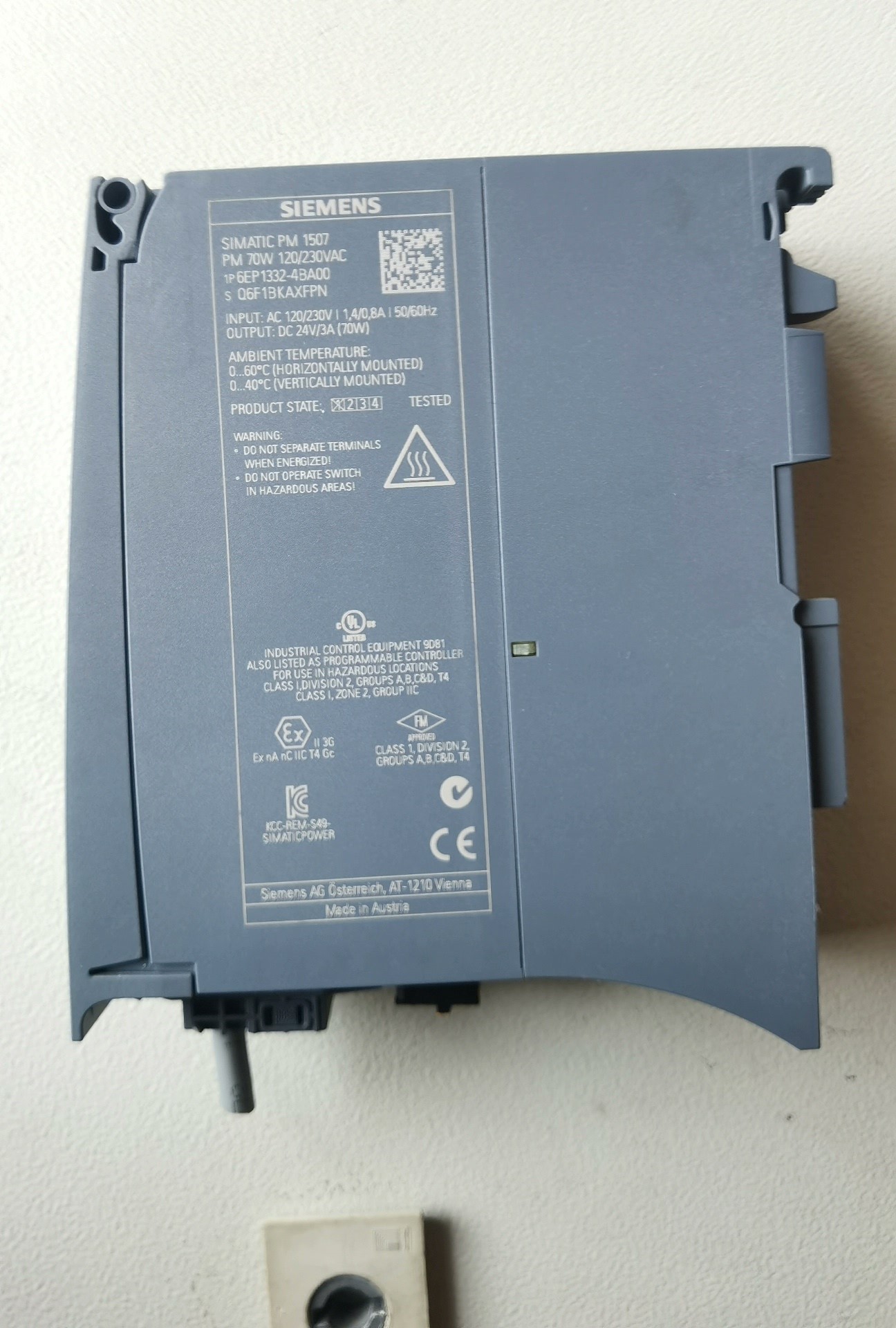 SIMATIC PM1507西门子电源6EP1332-4BA00全新原装拍前请询价