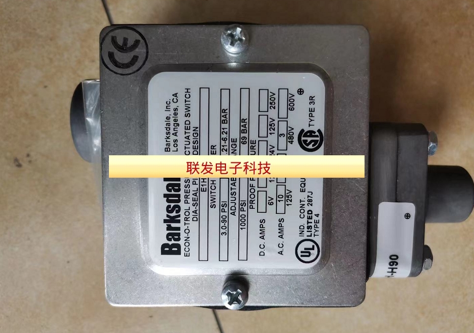 巴士德BARKSDALE 压力开关 E1H-H90 CP28-020 E1H-H90-P6-PLS拍前