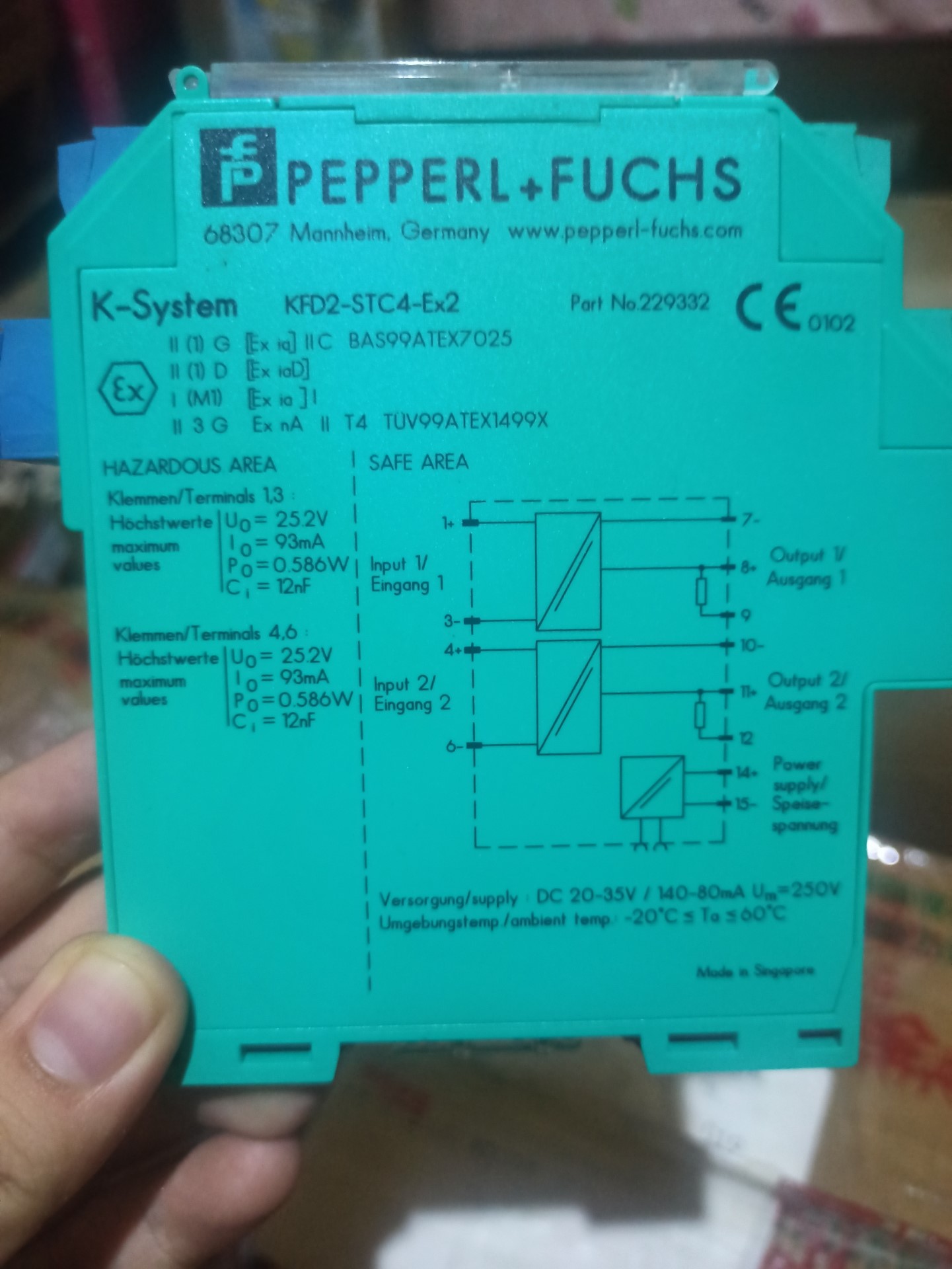 倍加福安全栅KFD2-STC4-EX2全新原装拍前请询价