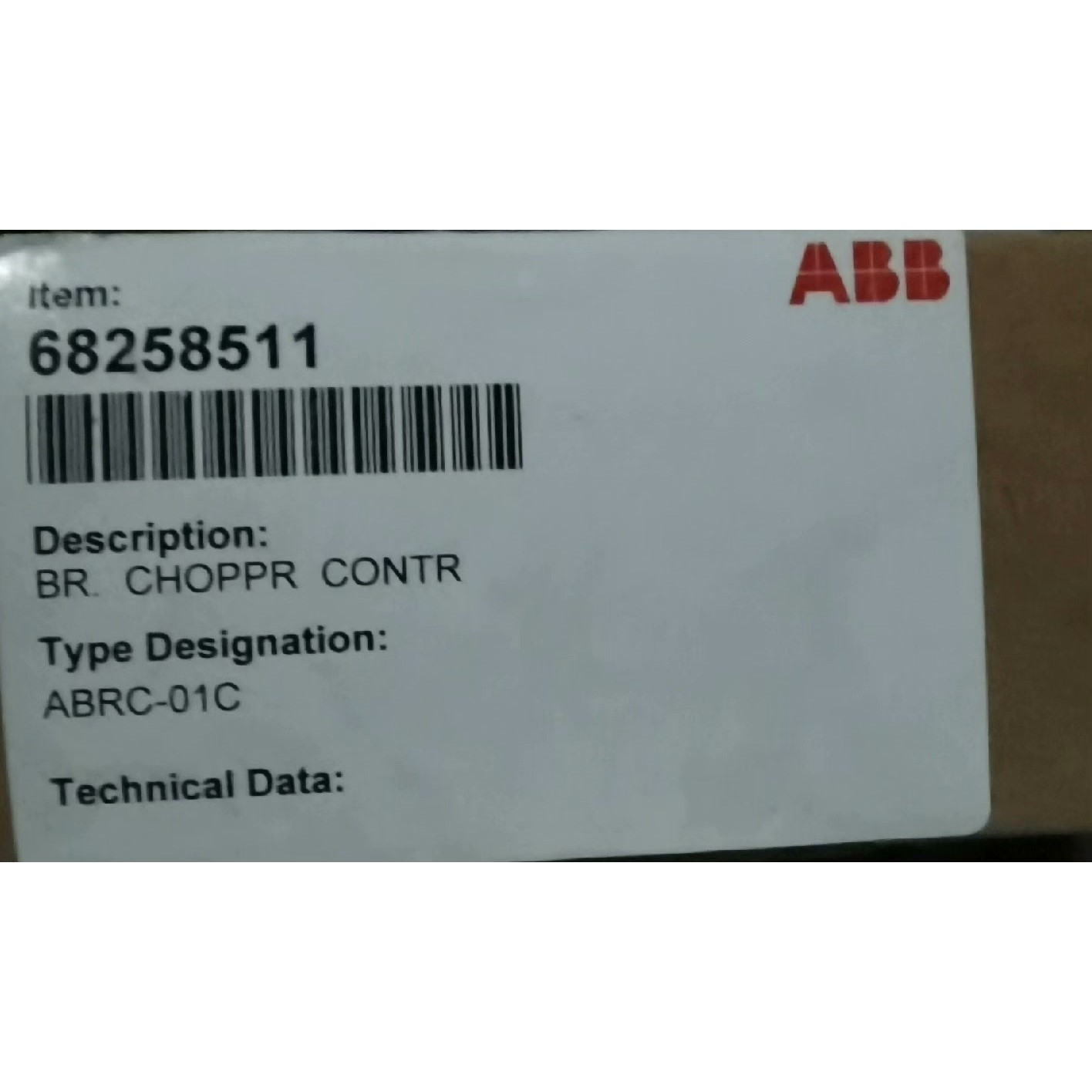 ABB  全新未拆封ACS800制动板ABRC-01C拍前请询价