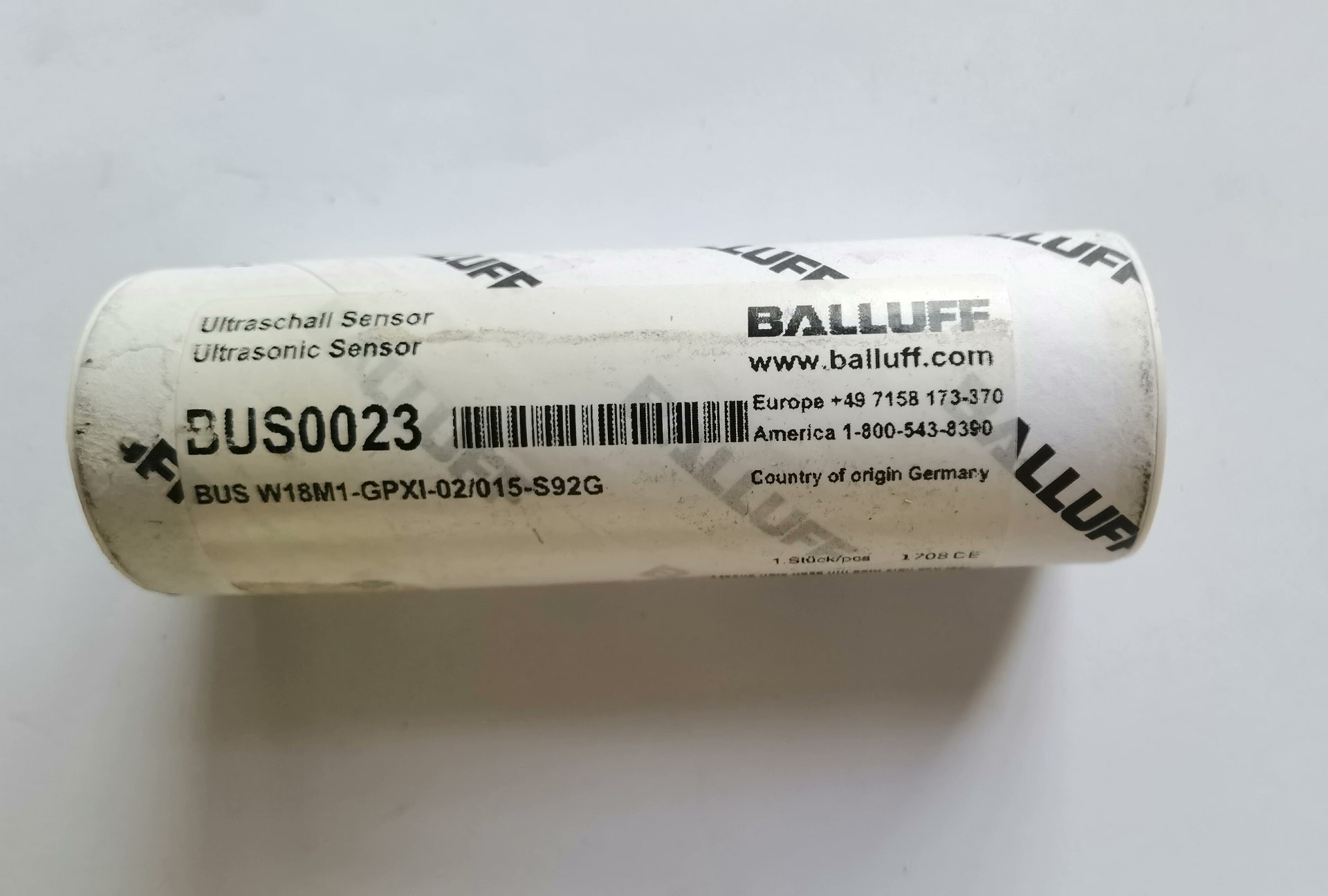 BALLUFF巴鲁夫超声波传感器BUS0023 BUSW18M1-GPX1-02/015-S92G全