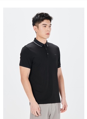 24XTX1151Y利家新款夏季男装休闲商务含POLO微弹紫色翻领棉短袖