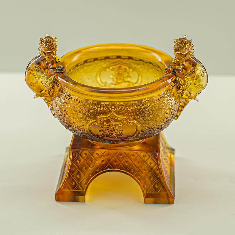 琉璃貔貅聚宝盆招财摆件客厅书房玄关电视柜聚财装饰开业乔迁送礼,家居饰品,装饰摆件,淘宝优惠券,粉丝福利购,淘宝优惠卷