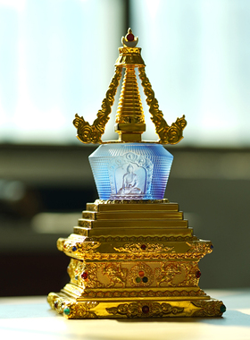 珍悦琉璃舍利塔摆件供具可装藏