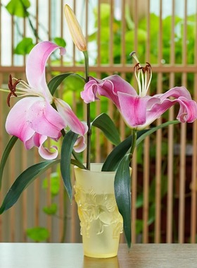 珍悦古法琉璃花瓶摆件