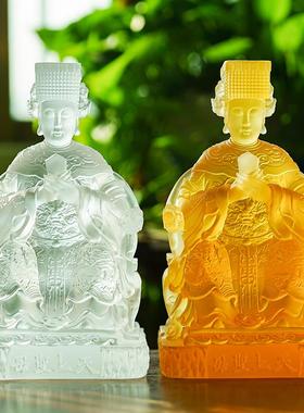 琉璃妈祖娘娘天后桌面摆件