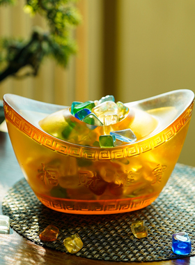 琉璃招财进宝元宝聚宝盆桌面摆件