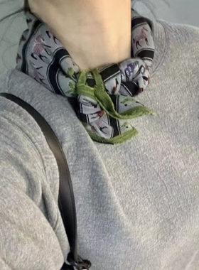 高级感丝巾女小围巾女春秋季棉麻手感脖子围脖小方巾新款日系优雅