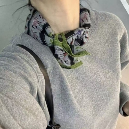 百搭高级感丝巾女小围巾棉麻手感