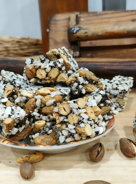 不加蔗糖香榧糖酥糖非遗传承冻米糖浙江特产25年新货海盐香榧子糖