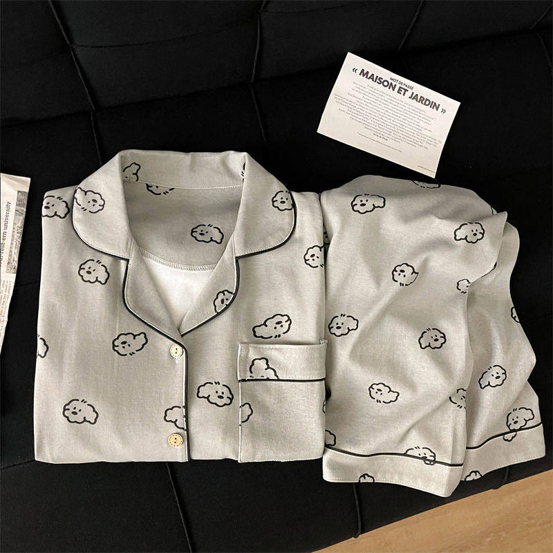 秋冬季卡通可爱德绒睡衣女秋冬季甜美保暖深灰小狗家居服两件套,女士内衣/男士内衣/家居服,睡衣/家居服套装,淘宝优惠券,粉丝福利购,淘宝优惠卷