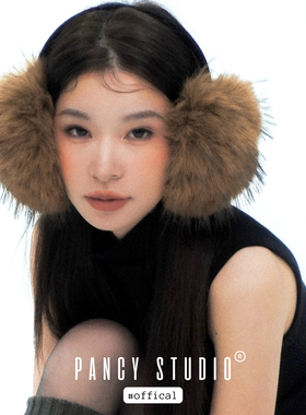 PANCY冬日氛围仿皮草毛毛耳罩冬季保暖耳套大号毛绒耳捂显脸小