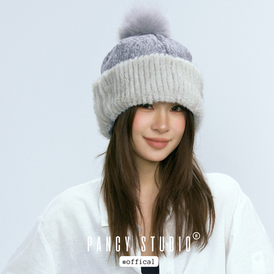 翻边显脸小！仿貂毛内里加绒冷帽