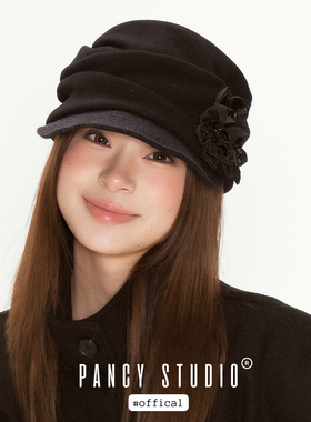 【新品85折】01/11 00:00 高版本混羊毛中古花朵报童帽马术帽