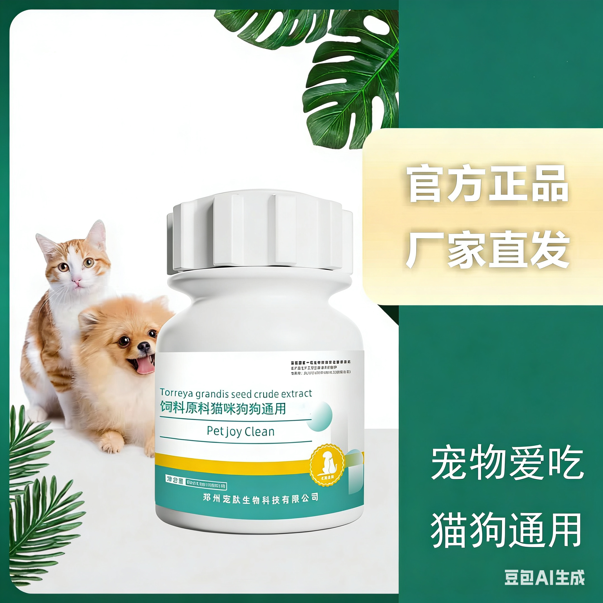 艾威士宠乐净100片奶香口味猫狗通用驱虫饲料原料添加猫狗驱虫药