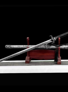 唐横刀家居摆件龙泉镇宅宝剑一体
