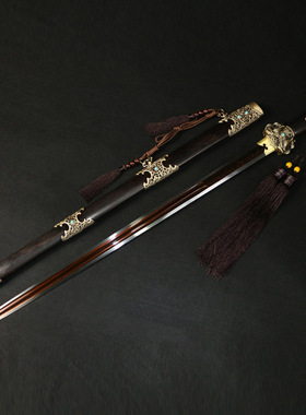 龙泉市刀剑花纹钢工艺宝剑手工