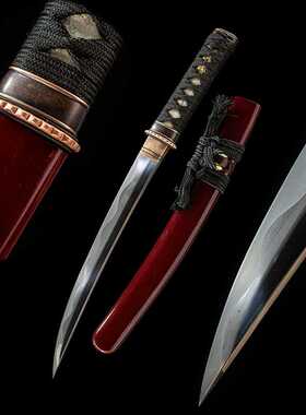 日本胁差短刀T10钢日式刀武士道居合刀龙泉刀剑Wakizashi未开刃