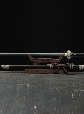 龙泉市刀剑花纹钢烧刃一体清剑