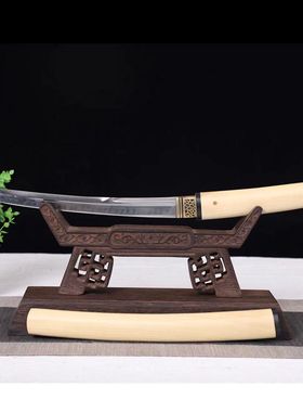 龙泉T10钢古法烧刃一体短刀小刀