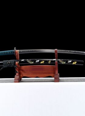 龙泉市刀剑高锰钢研白日式居合刀