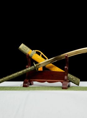 龙泉市刀剑高锰钢烤金双手康熙