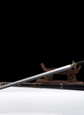 齐国剑龙泉市手工锻打花纹钢宝剑