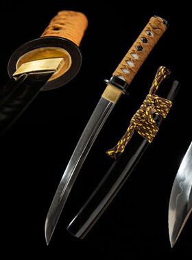 素装一体短刀日本居合刀胁差东洋武士刃龙泉刀剑Wakizashi未开刃