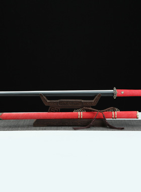 龙泉市刀剑花纹钢烧刃一体硬剑