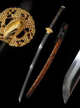 高档手工本三枚夹钢日本长刀东洋打刀龙泉刀剑武士刃katana未开刃