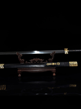 龙泉市刀剑仿古铜装花纹钢一体