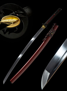 赤魔打刀龙泉市锻打锰钢日本刀