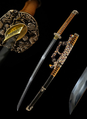 手工一体日本刀金属太刀T10烧刃