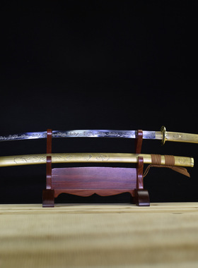 龙泉市刀剑高锰钢刻花日式长刀