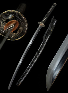 岁月打刀手工锻打覆土烧刃Hamon