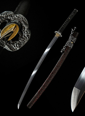 外贸手工锻打高锰钢日本刀一体