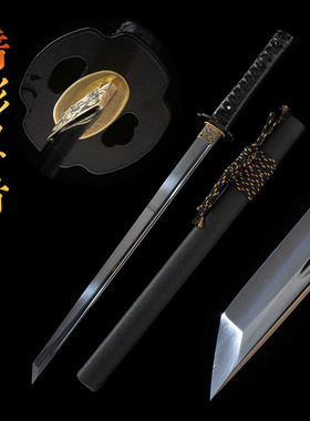 暗影忍者直刃胁差手工锻打锰钢