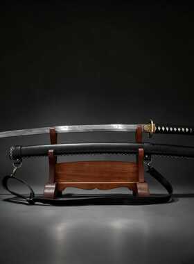 COS日本刀东洋居合日本刀大马士革纹长刀katana收藏摆件未开刃