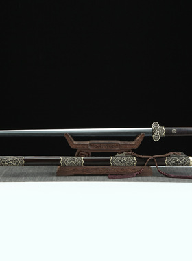 龙泉市刀剑花纹钢工艺品宝剑一体