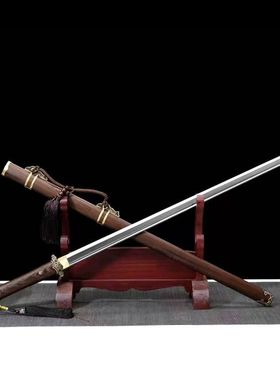刀剑龙泉高锰钢一体锻打唐剑防身