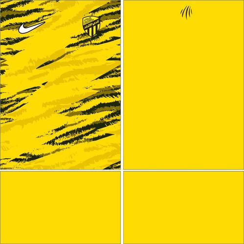 Al-Ittihad FC 2025-26 赛前3 球衣AI矢量图案cdr服装设计素材